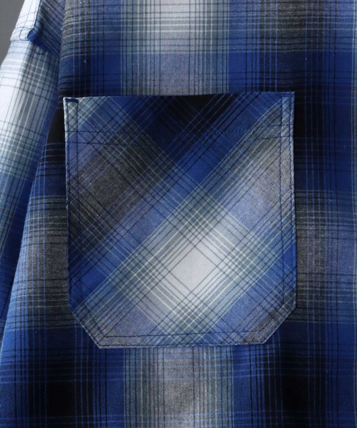 「SITRY」 「suggestion」長袖シャツ M ブルー メンズ_画像6