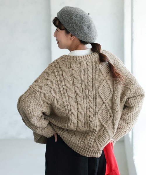 soulberry（ソウルベリー） カーディガン パッチワークなニットの