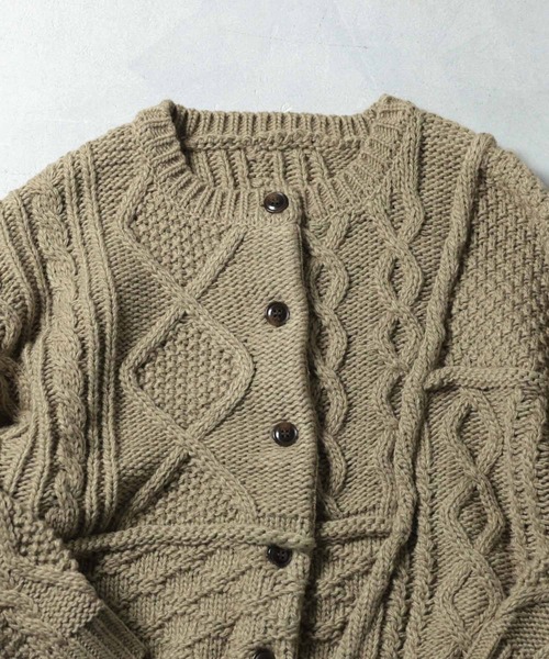 soulberry（ソウルベリー） カーディガン パッチワークなニットの