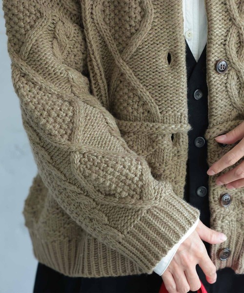 soulberry（ソウルベリー） カーディガン パッチワークなニットの