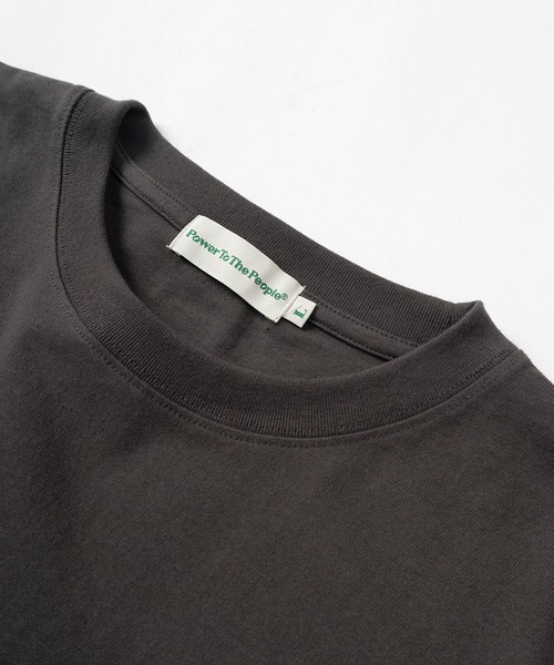 「POWER TO THE PEOPLE」 長袖Tシャツ L ダークグレー メンズ_画像4