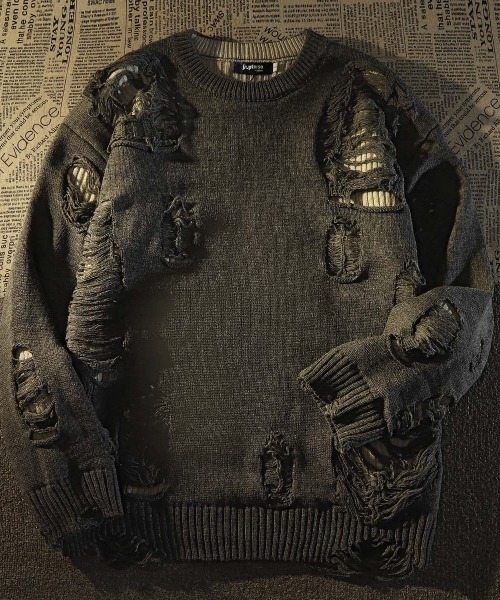 「DEVICE」 長袖ニット FREE グレー レディース_画像2