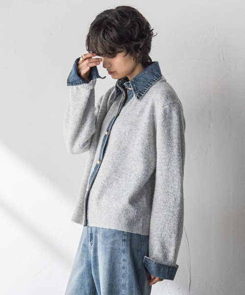 MAYSON GREY（メイソングレイ） カーディガン デニムレイヤード風