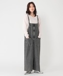 サロペット オーバーオール ダブルフロントデニ...の詳細画像1
