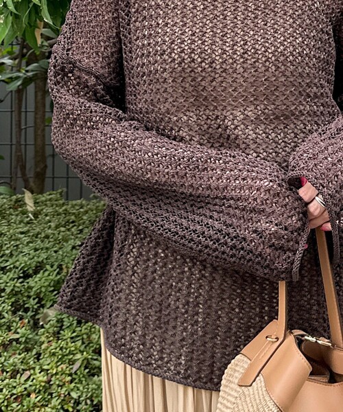 ノ*ル様 新品同様ペーパーヤーンメッシュニット NOLLEY'S（ノーリーズ） ニット セーター 「手洗い可能」ペーパー