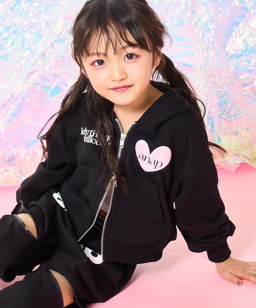 ANAP kids（アナップキッズ） パーカー ネコ耳付 スウェットジップ