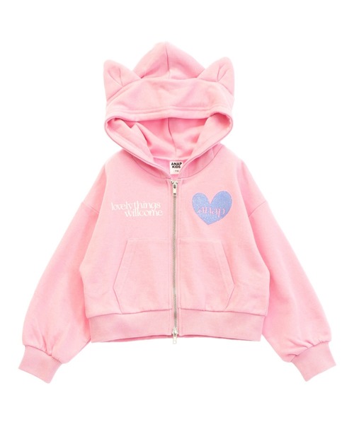 ANAP kids（アナップキッズ） パーカー ネコ耳付 スウェットジップ