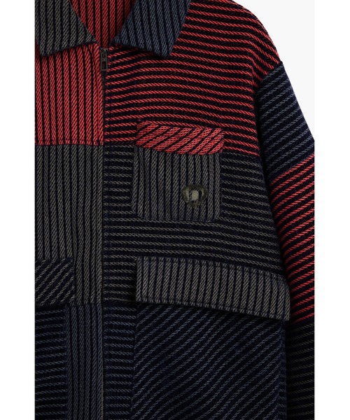Desigual（デシグアル） チェスターコート コート バイカラー ニット 