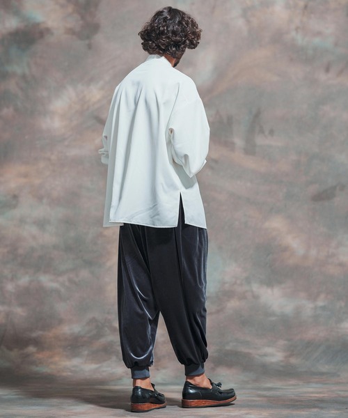 「Jih Nunc」 半袖シャツ S ターコイズブルー メンズ_画像4
