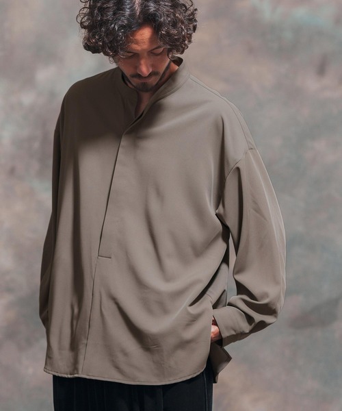 「Jih Nunc」 半袖シャツ S ターコイズブルー メンズ_画像6