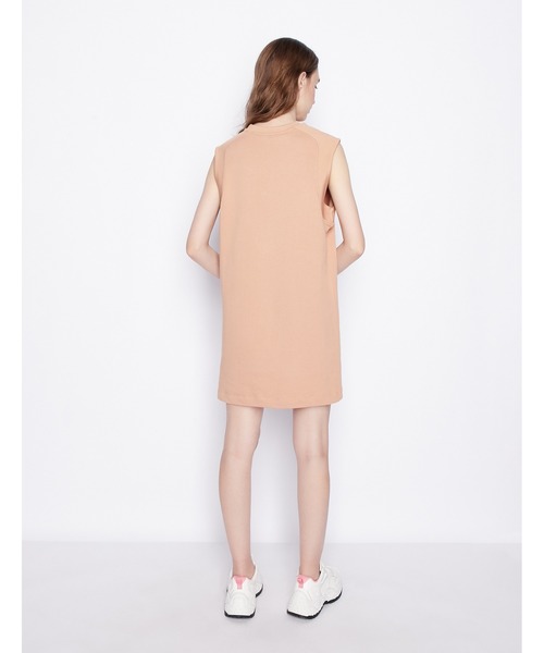 「ARMANI EXCHANGE」 ノースリーブワンピース LARGE ベージュ レディースの画像