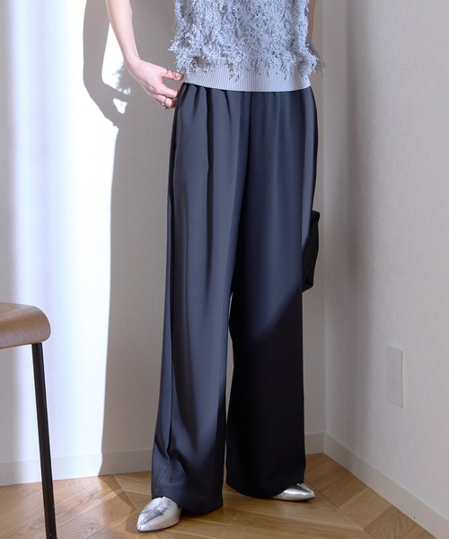 Aunely ワイドパンツ パンツ 「Aunely」涼しげ エフォートレス