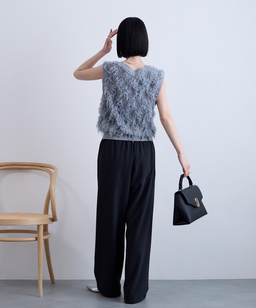 Aunely ワイドパンツ パンツ 「Aunely」涼しげ エフォートレス