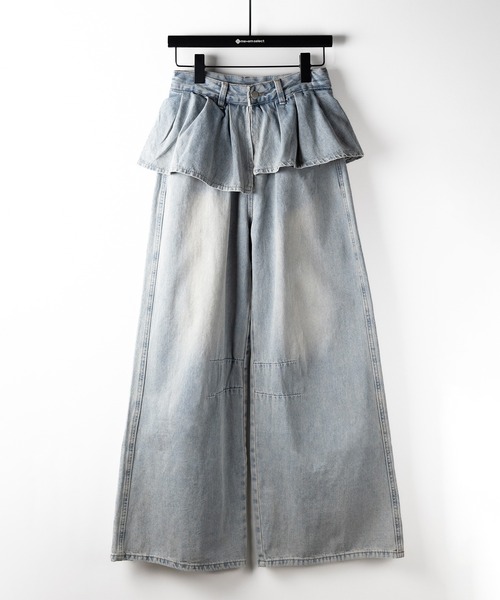 「me+em select」 デニムパンツ SMALL ブルー レディース_画像2