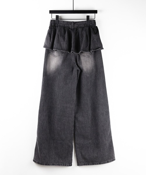 「me+em select」 デニムパンツ SMALL ブルー レディース_画像4