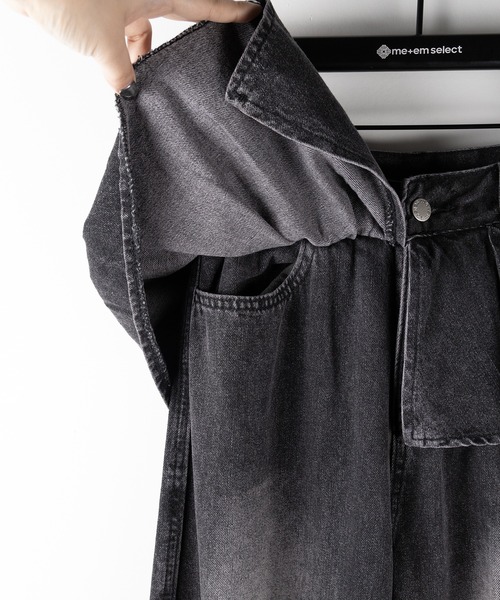 「me+em select」 デニムパンツ SMALL ブルー レディース_画像6