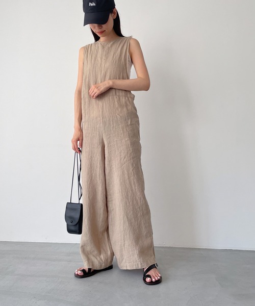 「CANAL JEAN」 オーバーオール 38 ベージュ レディースの画像