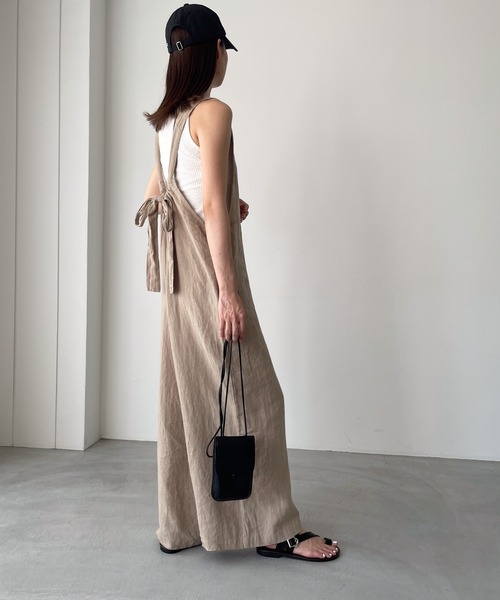 「CANAL JEAN」 オーバーオール 38 ベージュ レディースの画像