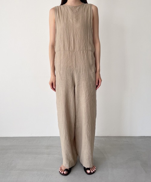 「CANAL JEAN」 オーバーオール 38 ベージュ レディースの画像