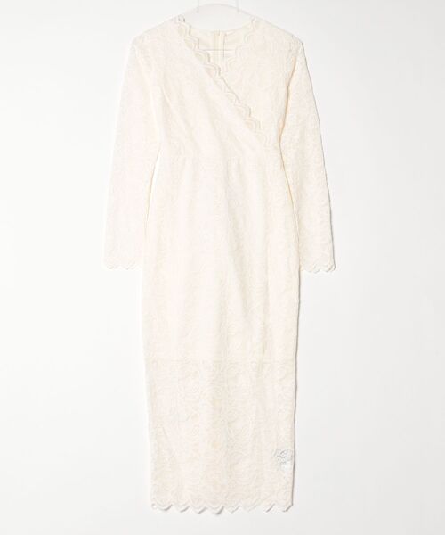 ドレス YUGA_YGMC　All-lace V-neck dress