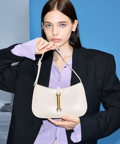 「CHARLES & KEITH」 ハンドバッグ M クリーム レディース