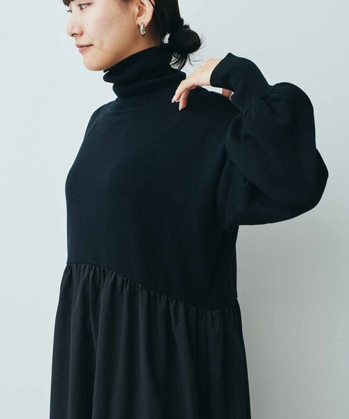 「MEDE19F」 ドッキングワンピース 3L ブラック レディース_画像7