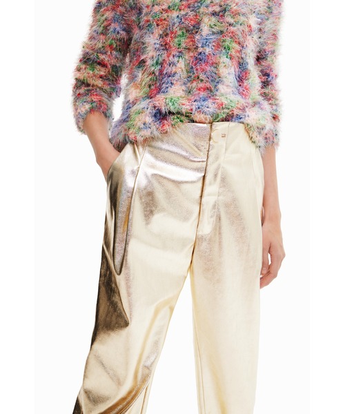 「Desigual」 パンツ L イエロー レディースの画像