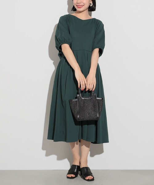 「BEAMS HEART」 半袖ワンピース FREE ネイビー レディース_画像7
