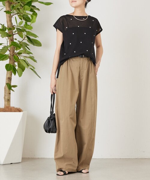 BEARDSLEY（ビアズリー） ワイドパンツ パンツ コットンバレルパンツ