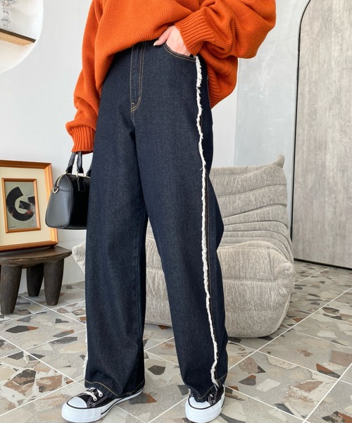「moment+」 デニムパンツ M サックスブルー レディース_画像5