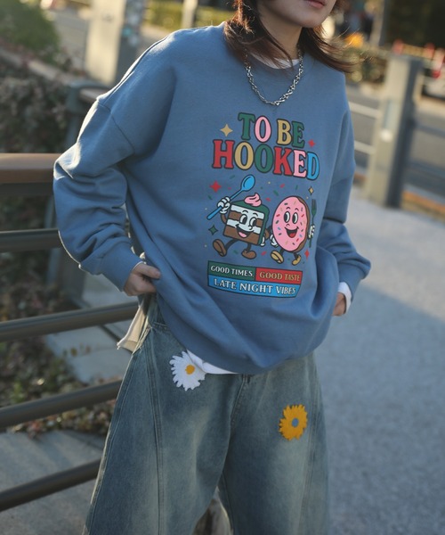 トレーナー スウェット HOOK -original- TO BE HOOKED グラフィック トレーナー スウェット HOOK -original- TO BE HOOKED グラフィック