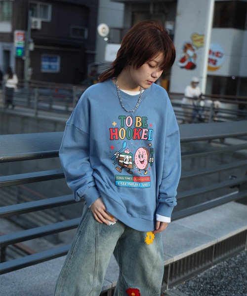 トレーナー スウェット HOOK -original- TO BE HOOKED グラフィック