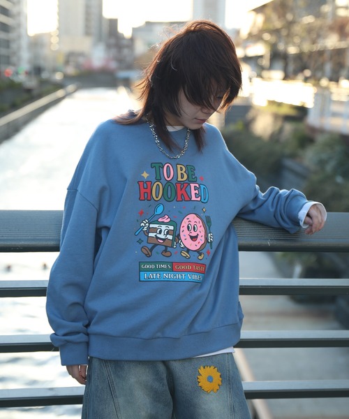 トレーナー スウェット HOOK -original- TO BE HOOKED グラフィック トレーナー スウェット HOOK -original- TO BE HOOKED グラフィック
