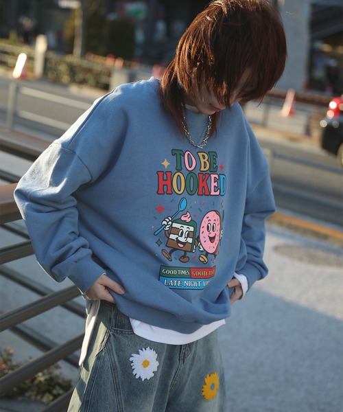 トレーナー スウェット HOOK -original- TO BE HOOKED グラフィック
