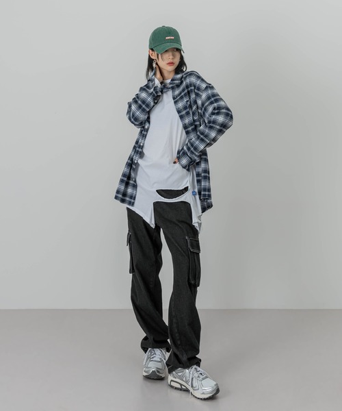 「FOLLOWIN」 カーゴパンツ MEDIUM ブラック メンズ_画像8