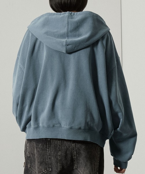 Alfred Alex」 ジップアップパーカー L ワインレッド メンズ