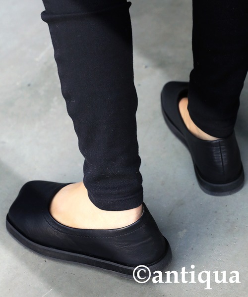 「antiqua」 フラットパンプス M ブラック レディース_画像8