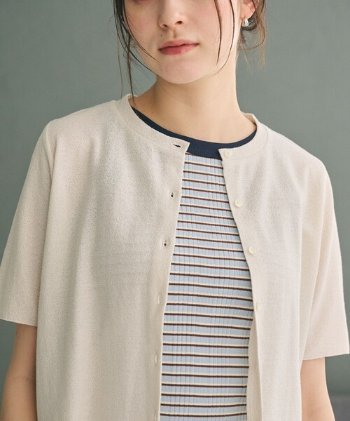 BEAUTY＆YOUTH UNITED ARROWS カーディガン 半袖 「WEB限定」ラメ 