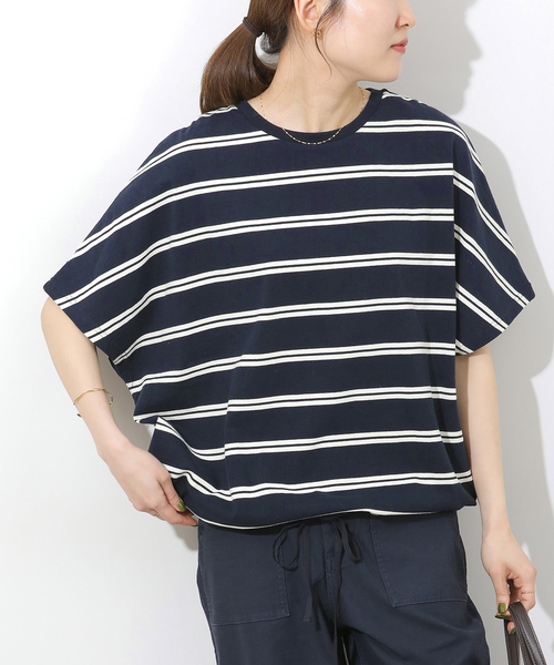 JOURNAL STANDARD relume  フレンチスリーブボーダーTEE JOURNAL STANDARD relume（ジャーナルスタンダード レリューム） t