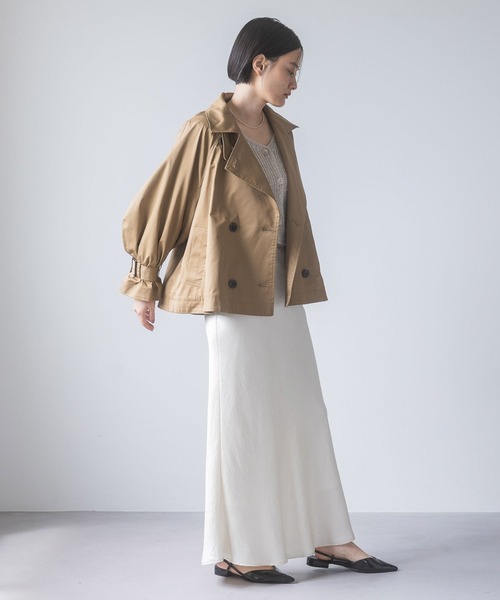 「A part by」 トレンチコート MEDIUM ネイビー レディース_画像6