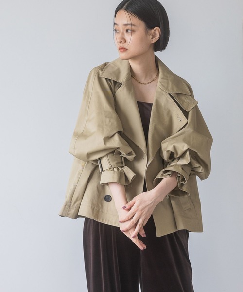「A part by」 トレンチコート MEDIUM ネイビー レディース_画像9