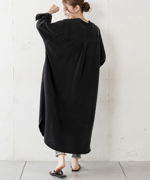 「CIAOPANIC TYPY」 長袖ワンピース ONE SIZE チャコールグレー レディース_画像5