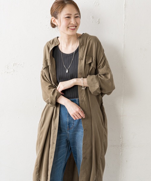「CIAOPANIC TYPY」 長袖ワンピース ONE SIZE チャコールグレー レディース_画像6