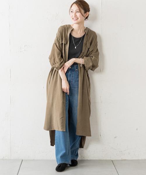 「CIAOPANIC TYPY」 長袖ワンピース ONE SIZE チャコールグレー レディース_画像8