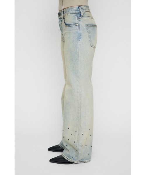 「LAGUA GEM」 デニムパンツ 25inch ライトブルー レディース_画像4