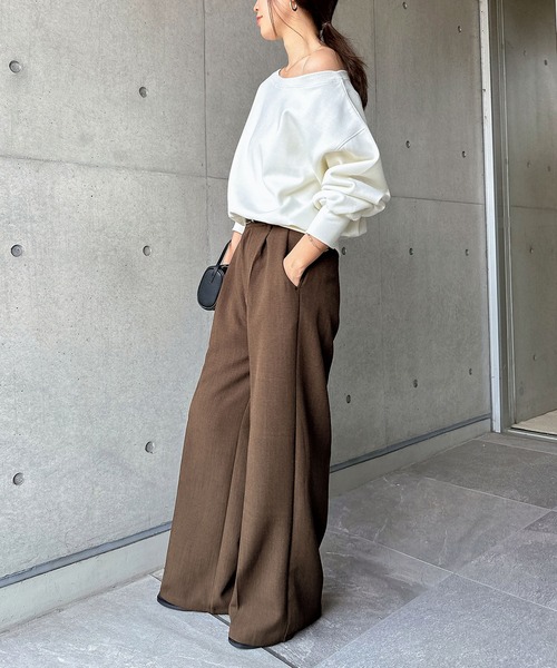「andme」 「alma design」スラックス M ブラウン レディース_画像8