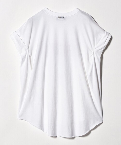 tシャツ 「Americana」ロールアップ プリントTシャツ レディースの画像