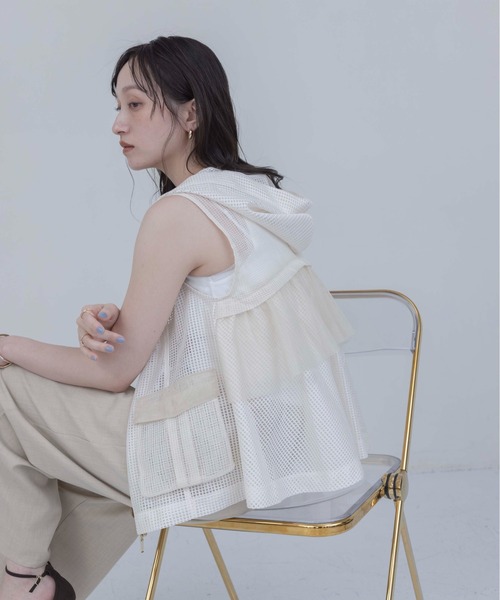 Eimee Law（エイミーロウ） ベスト ジレ マルチメッシュフーディー