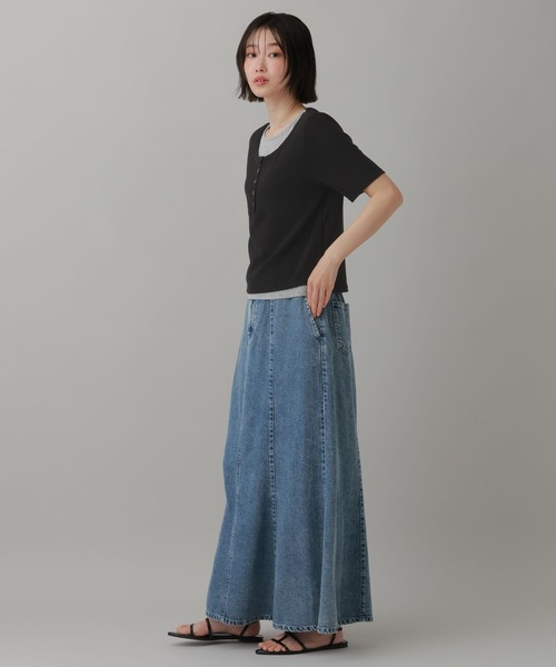 ヘンリーネック tシャツ 半袖 レイヤードヘンリーネック半袖Ｔ / 863036 レディース | LAKOLE | 07