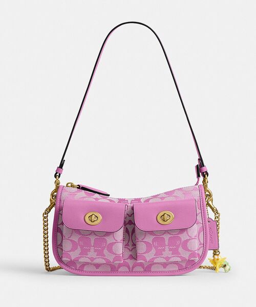 ショルダーバッグ バッグ 「COACH | BRAIN DEAD」ツイン ターンロック ウェイバリー バッグ・シグネチャー ジャカードの画像